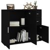 vidaXL Sideboard Black Engineered Wood 35.8 x 11.6 x 29.5 in Sideboard
