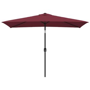 vidaXL Garden Parasol Bordeaux Red Polyester fabric, Steel pole Medium