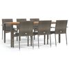 vidaXL Garden Dining Set Grey, Dark grey
