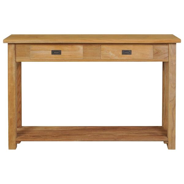 vidaXL Console Table Natural Wood Solid Teak Standard Console Table