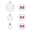 vidaXL Christmas Bauble Set Red and White Plastic Various