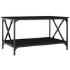 vidaXL Coffee Table Black Engineered wood and iron Medium Coffee Table