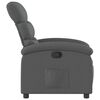 vidaXL Recliner Chair Dark Grey 100% polyester fabric, metal, plywood
