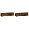 vidaXL Wall Cabinets Set of 2 Smoked oak Engineered wood Medium