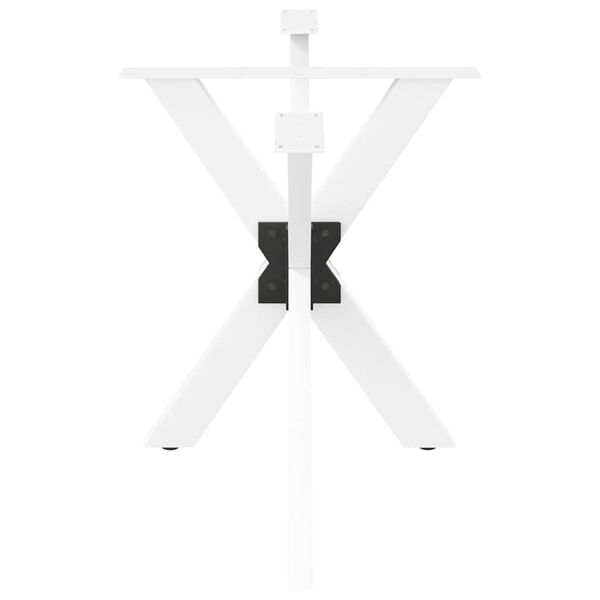 vidaXL Dining Table Leg White Powder-coated steel 47.2 in
