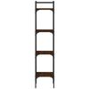 vidaXL Bookshelf Brown Oak Engineered wood, powder-coated steel Tall