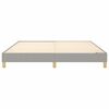 vidaXL Bed Frame Light Grey 100% Polyester, Plywood, Engineered Wood