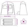 vidaXL Shower Tent 2-Person Green Waterproof