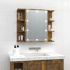 vidaXL Mirror Cabinet Smoked Oak Engineered wood Medium Mirror Cabinet