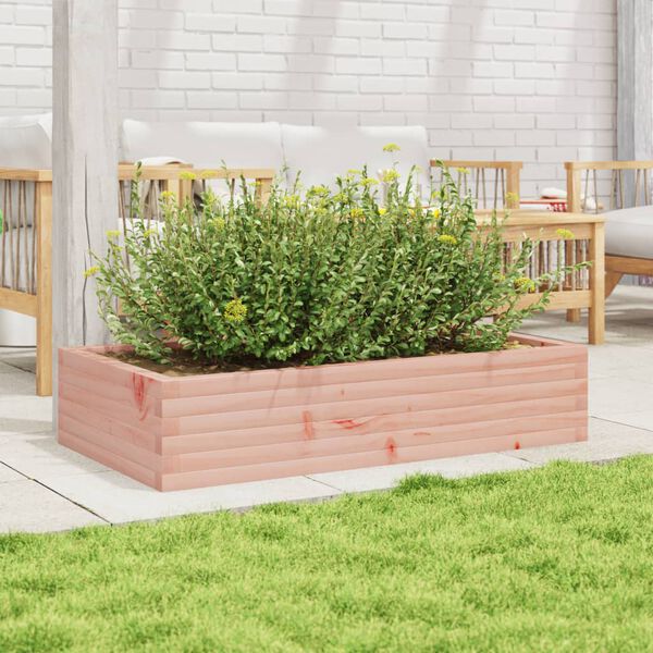 vidaXL Garden Planter Brown Solid Douglas wood 43.3 in x 23.6 in x 9.1 in