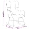 vidaXL Rocking Chair With Stool Dark Grey Velvet Medium Armchair