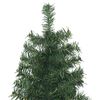 vidaXL Slim Christmas Tree Green PVC (polyvinyl chloride), metal
