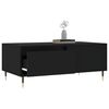 vidaXL Coffee Table Black Engineered wood, metal 35.4 x 19.7 x 14.4 in