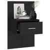 vidaXL Wall-mounted Bedside Cabinet Set of 2 Black Engineered wood