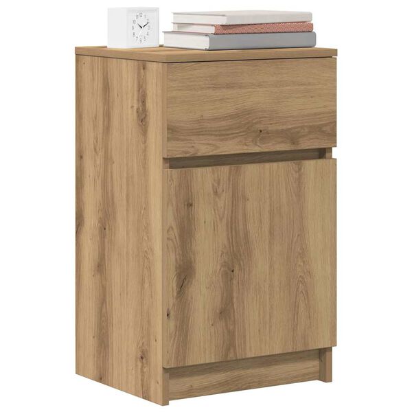 vidaXL Bedside Cabinet Set of 2 Artisan oak Engineered wood