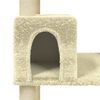 vidaXL Cat Tree Cream Engineered wood, plush, sisal 55.5 in tall