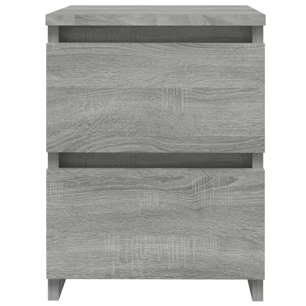 vidaXL Bedside Cabinet Set of 2 Grey sonoma Engineered wood