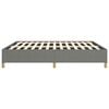 vidaXL Bed Frame Dark gray Polyester fabric, plywood, engineered wood King