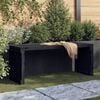vidaXL Garden Bench Black Solid pine wood Large Extendable