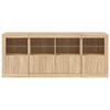 vidaXL Sideboard Sonoma oak Engineered wood, glass Large Sideboard