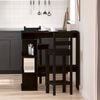 vidaXL Bar Table Black Oak 39.37 x 18.90 x 39.96 in Engineered Wood