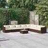 vidaXL Garden Lounge Set Brown, Cream
