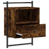 vidaXL Bedside Cabinet Smoked Oak Engineered wood Compact