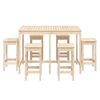 vidaXL Garden Bar Set Natural wood Solid pine wood Standard Minimalistic