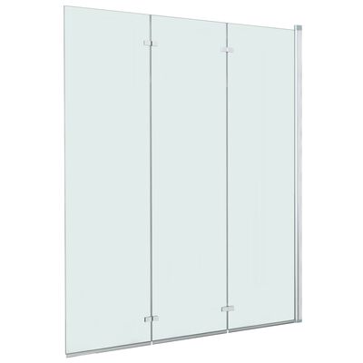 vidaXL Folding Shower Enclosure 3 Panels ESG 51.2"x54.3"