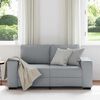 vidaXL 2-seater Sofa Light grey Polyester fabric, metal, plywood, solid wood