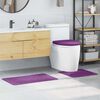 vidaXL Anti-slip Bath Mat Set 3 pcs Purple PP