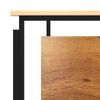 vidaXL Bed Frame Black, Oak Solid oak wood, powder-coated metal, MDF