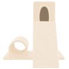 vidaXL Cat Tree Cream Engineered wood, plush, sisal 23.2 in Modern