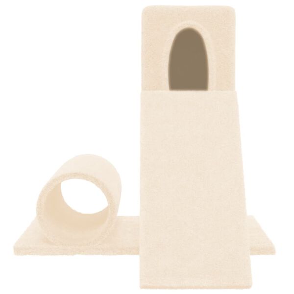 vidaXL Cat Tree Cream Engineered wood, plush, sisal 23.2 in Modern