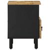vidaXL Bedside Cabinet Black Solid Mango Wood Small Bedside Cabinet