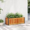 vidaXL Garden Planter 31.5"x11.8"x10.8" Solid Wood Acacia and Steel