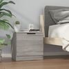 vidaXL Bedside Cabinet Set of 2 Gray Sonoma Engineered wood 15.7 in