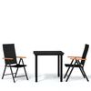 vidaXL Garden Dining Set Black
