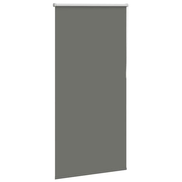 vidaXL Roller Blind Grey 100% Polyester 27.6x59.1 in Adjustable Armrests