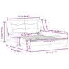 vidaXL Bed Frame with LED without Mattress "Hvar" Light Gray 59.8"x79.9" Fabric