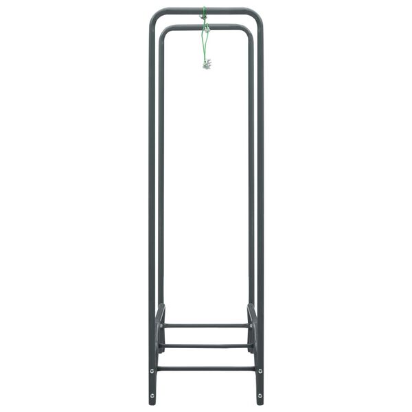 vidaXL Firewood Rack Anthracite 47.2"x13.8"x47.2" Steel