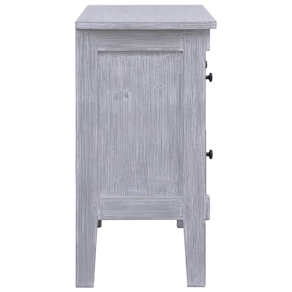 vidaXL Sideboard Grey wash finish Solid Mahogany wood