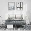 vidaXL Bed Frame Black Powder-Coated Steel Full Bed Frame Rectangular