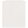 vidaXL Wall Cabinet White Solid Pine Wood Medium Wall Cabinet
