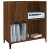 vidaXL Record Cabinet Brown Oak Engineered Wood Medium Record Cabinet