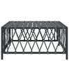 vidaXL Garden Table Anthracite Woven fabric, powder-coated steel