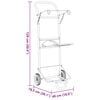 vidaXL Saddle Trolley Black Steel Compact Collapsible Saddle Trolley