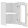vidaXL Kitchen Wall Cabinet Sonoma oak Engineered wood and glass Medium