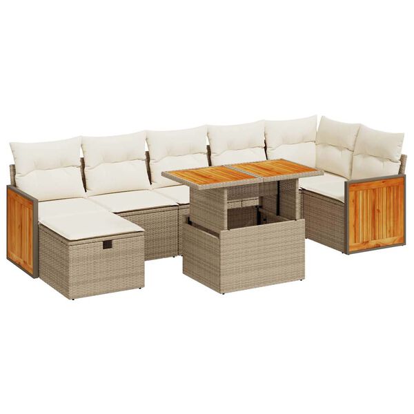 vidaXL Garden Sofa Set Beige