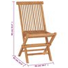 vidaXL Garden Chair Set of 4 Teak
